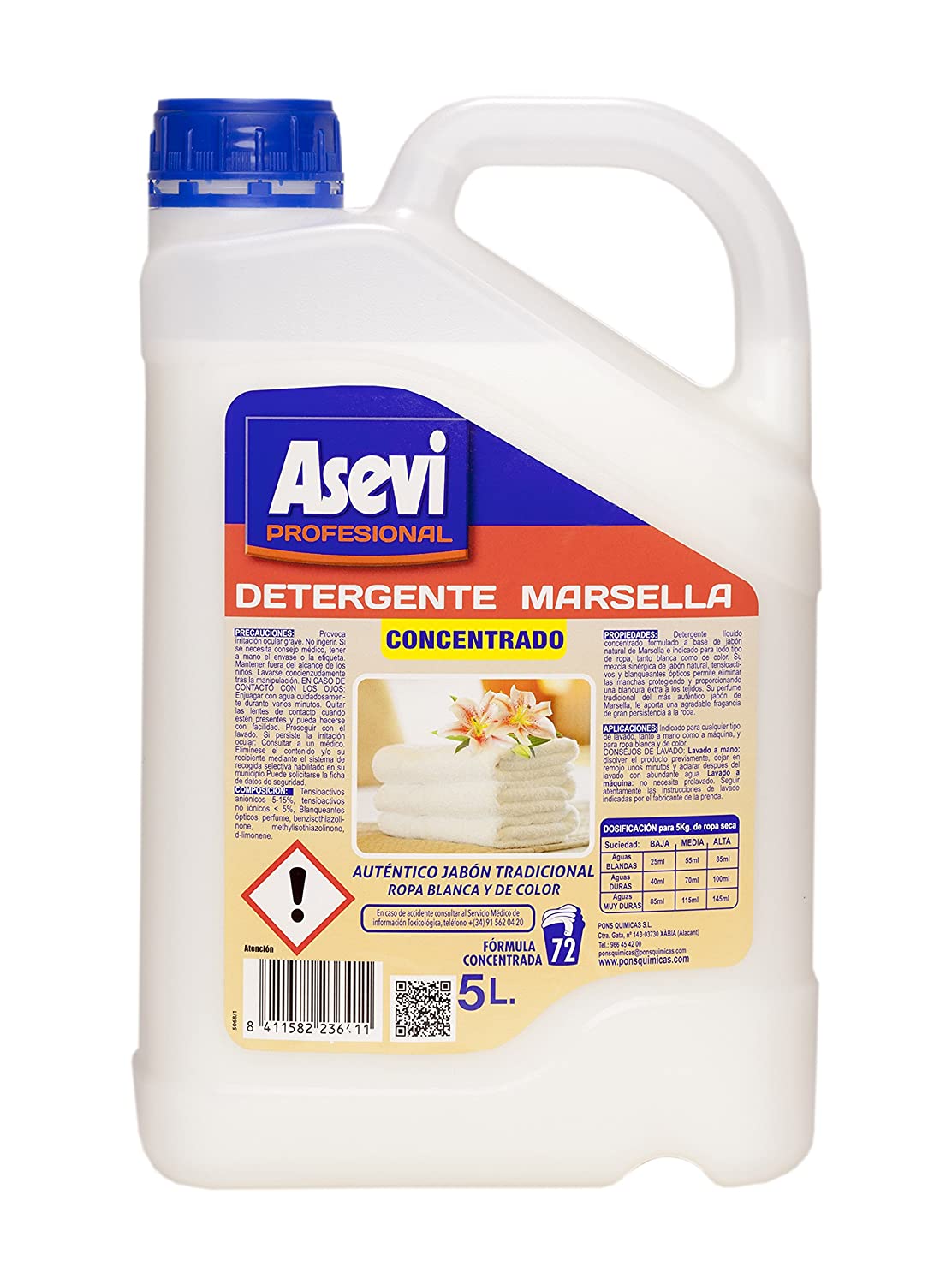 Confiar Celda de poder Sucio ASEVI Detergente Marsella 5 Litros – Soluciones Integrales de Limpieza